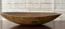 Vintage Rustic Wooden Fruit Bowl Oval Oblong Wooden 60  s70  s Fruit Bowl