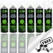 6 x Autotek GLOSS CLEAR LACQUER Spray Paint Cans Professional Bodyshop +GL+CP