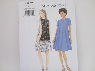 Vogue 9237 Very Easy Loose Fitting Pullover Dress Pattern Misses' XS-M or L-XXL | eBay Vogue 9237 Very Easy Loose Fitting Pullover Dress Pattern Misses' XS-M or L-XXL | eBay