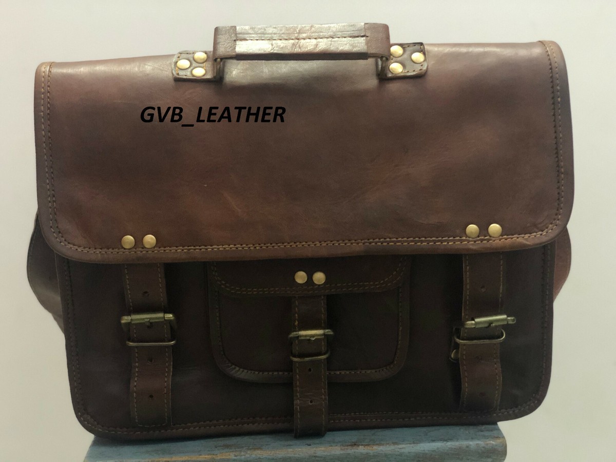Men's Genuine Creative Leather Messenger Shoulder Laptop Case Case Attache  Bag - Main Image