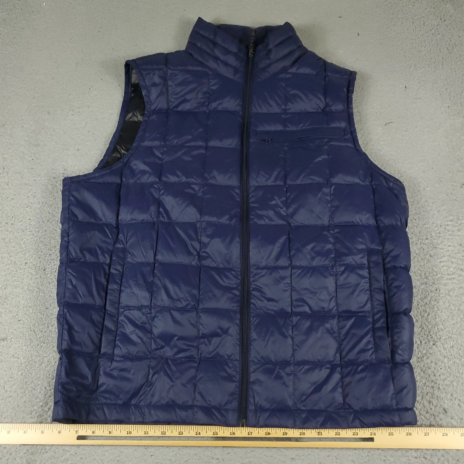Hawke & Co Vest Mens Size Large Blue Puffer Full Zip Jacket