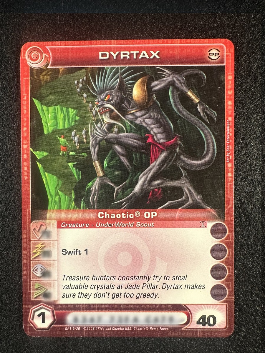 Chaotic TCG Min E 40 Dyrtax 5/20 OP1 1st Ed Common NM/LP | eBay