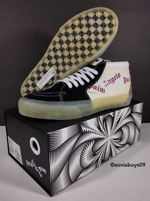 Palm Angels x Vault by Vans SK8-Mid VLT LX Sneakers, Black/White