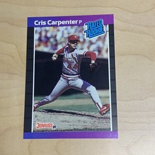 1989 Donruss Baseball Card #39 Cris Carpenter Rated Rookie St. Louis Cardinals. rookie card picture