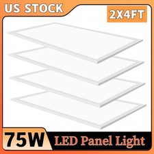 2x4 FT LED Flat Panel Troffer Light, 75W Recessed Back-Lit Drop Ceiling Lights