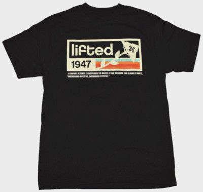 Lifted Research Group LRG Mens Underground Inventive 1947 Black Shirt New S, M