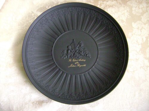 WEDGWOOD BLACK BASALT JASPERWARE 10" INFANT ACADEMY CHARGER PLATE  - Picture 1 of 6
