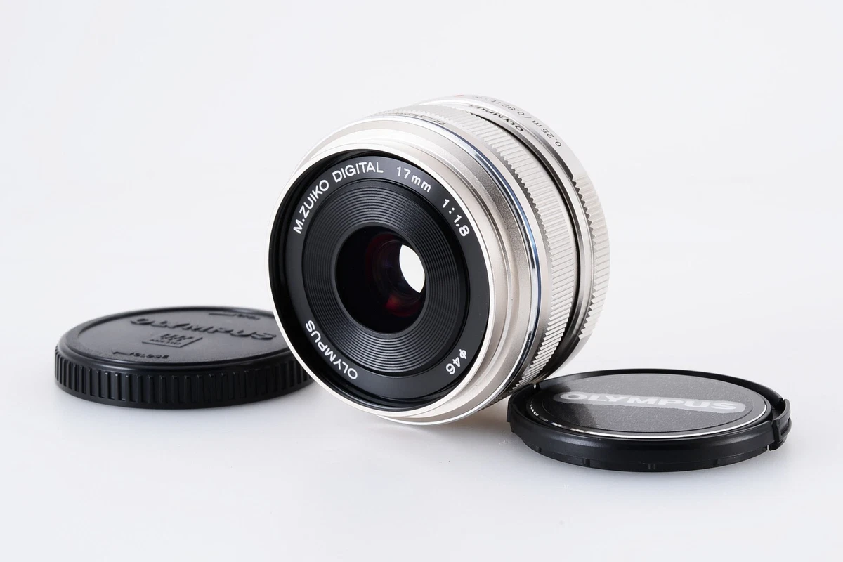 olympus m.zuiko digital 17mm f1.8 lens, silver ! #K-10