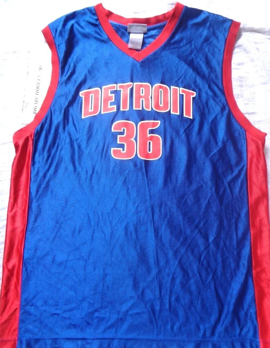 adidas, Shirts, Detroit Pistons 36 Rasheed Wallace Jersey