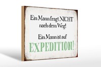 Holzschild Spruch 30X20 Cm Mann Fragt Nicht Nach Dem Weg Deko Schild Wooden Sign