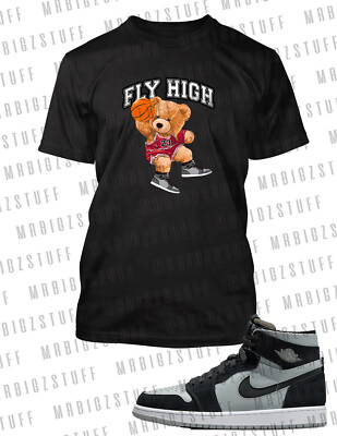 Graphic Fly High Bear Sneaker Tee Shirt To Match J1 Zoom CMFT Big  Tall Small T