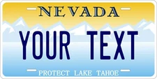 Nevada Tahoe Yellow Blue License Plate Personalized Custom Car Bike Motorcycle