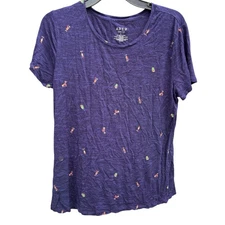 APT. 9 lightweight Heather blue mixed drink cocktail tee sz L