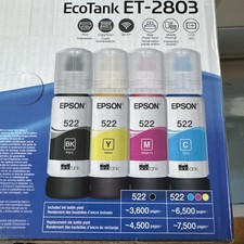 FREE SHIP Genuine Epson 522 Ink Combo Pack for ET-2800 ET-2803-ET-4800-OEM-4PK
