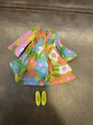 1970 Vintage Barbie Flower Wower #1453 Dress, Shoes Near Mint