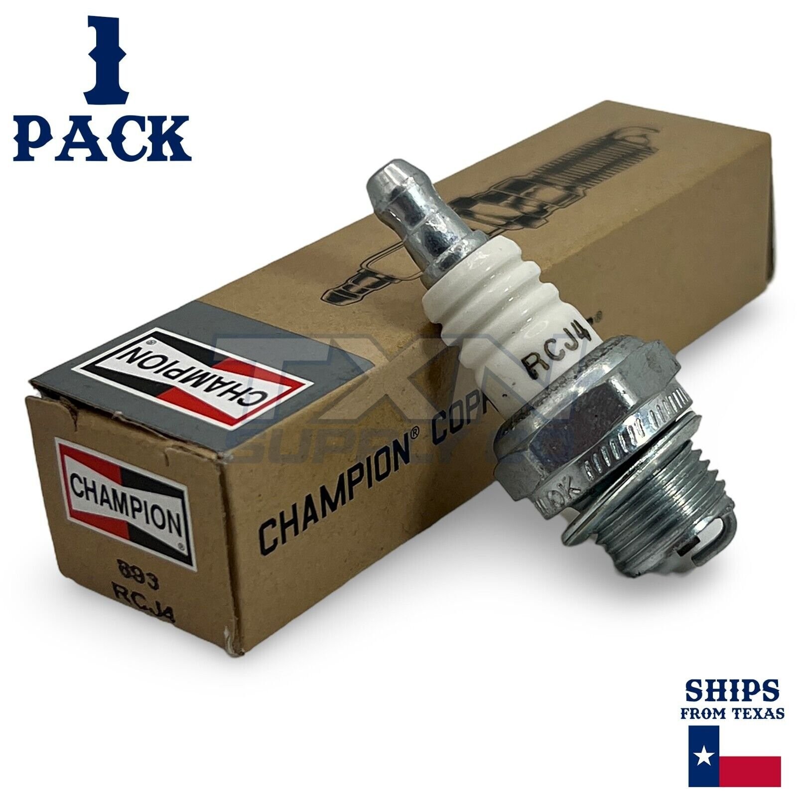 Champion 893 Copper Plus Spark Plug RCJ4 - 1 Pack