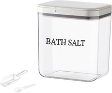 Bath Salt Jar Airtight Lid Bath Container W/ Scoop Bathroom Storage Canister