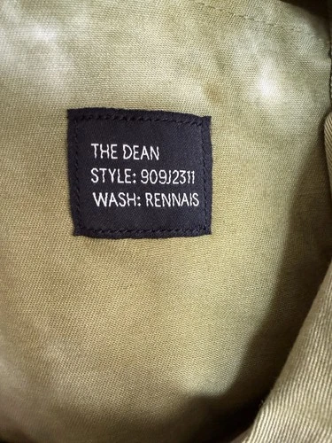 $398 Monfrere LARGE The Dean Button Trucker Jacket Rennais Green image 4
