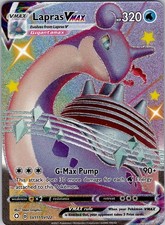 lapras pokemon card shiny Lapras V 049/202 Sword & Shield Base Set Holo Ultra Rare Pokemon Card main image 1