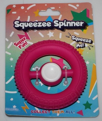 Squeezee Spinner Stress Relief Fidget Toy 2-in-1 Pink Squeeze MMG Brands NEW