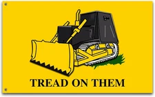 Tread on Them Flag Killdozer Flag 3X5 Ft Funny Man Cave Wall Banner for Room Tee