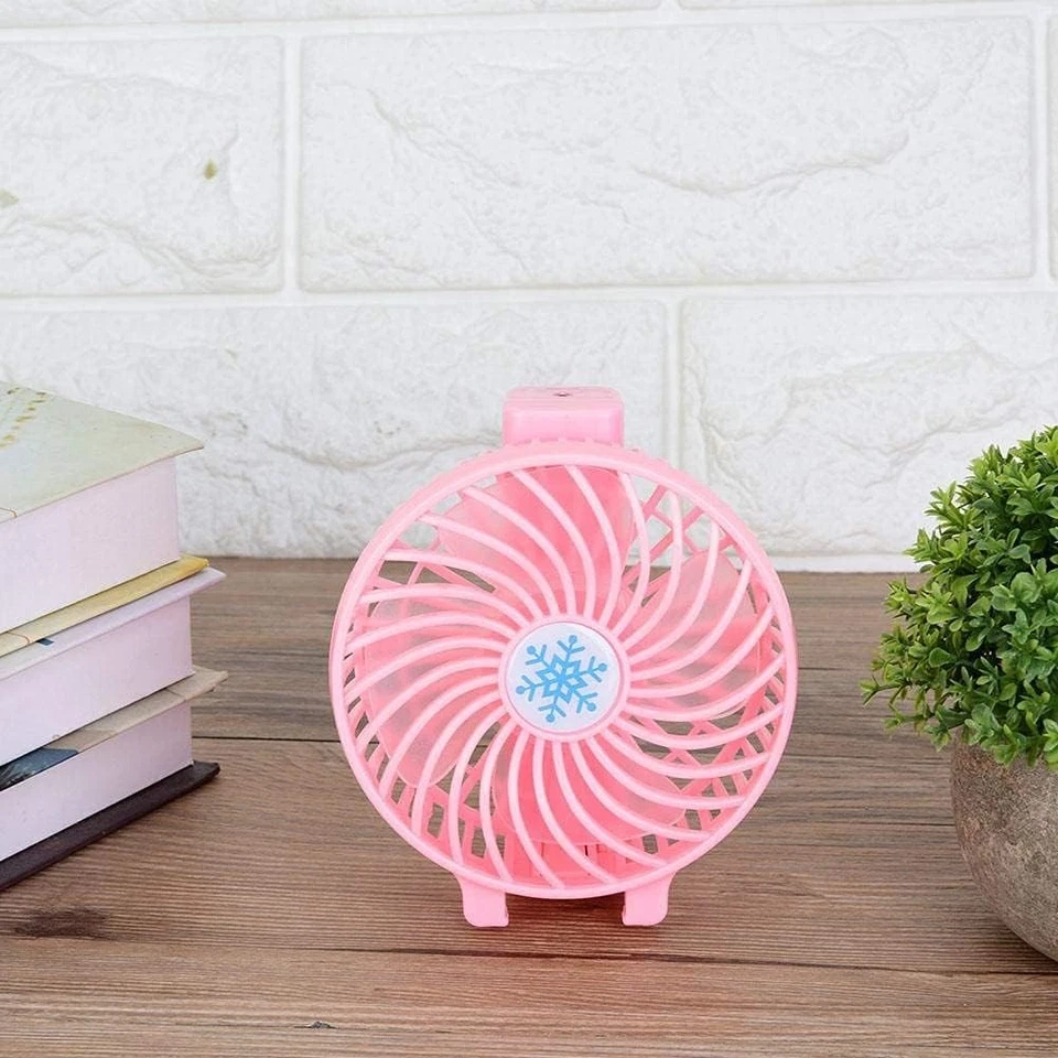 Hand Fan Folding Rechargeable Plastic Electric Handheld Portable Powerful USB - Image 4 of 4