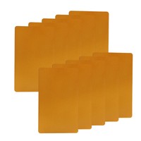 10 StüCk/Set 0,8 Mm Dicke Metall-Visitenkarten Diy-Gravur Diy-Karte BüRobed4312
