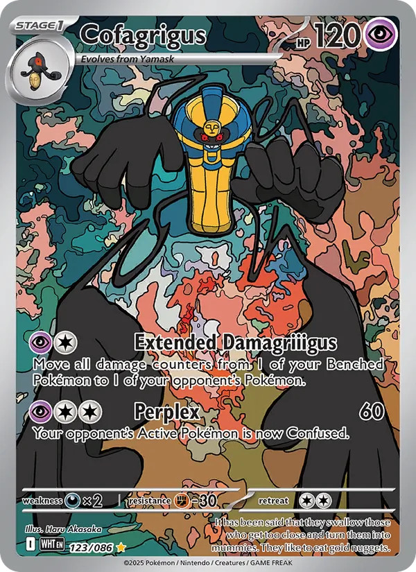 Cofagrigus #123 Weiße Flammen Pokémon-Karte (Near Mint)