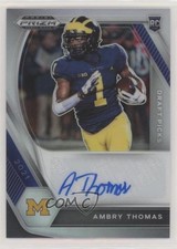 2021 Panini Prizm Draft Picks Silver Ambry Thomas #DPA-AMT Auto 2b2