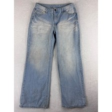 Shein Jeans Wide Leg Light Wash Denim High Rise Casual Pants Size 30 READ