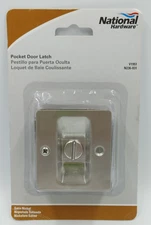 Pocket Door Latch Satin Nickel Finish # V1951 N236-031 By National Hardware
