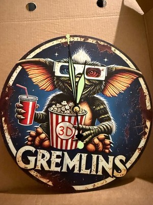 Gremlins Metall Wanduhr 20 cm x 20 cm 8 Zoll x 8 Zoll