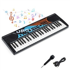Kids Keyboard 49 Keys with Microphone, 8 Tones Rhythms Musical Toy Age 3 
