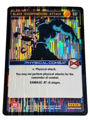 DBZ Dragon Ball Z TCG Panini Evolution S37 Black Overpowering Attack Foil Holo