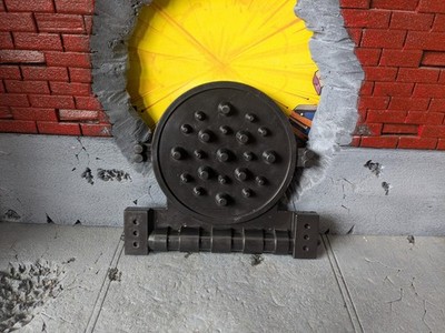 TMNT TEENAGE MUTANT NINJA TURTLES 1989 TECHNODROME BLACK SEWER DOOR PIECE EX
