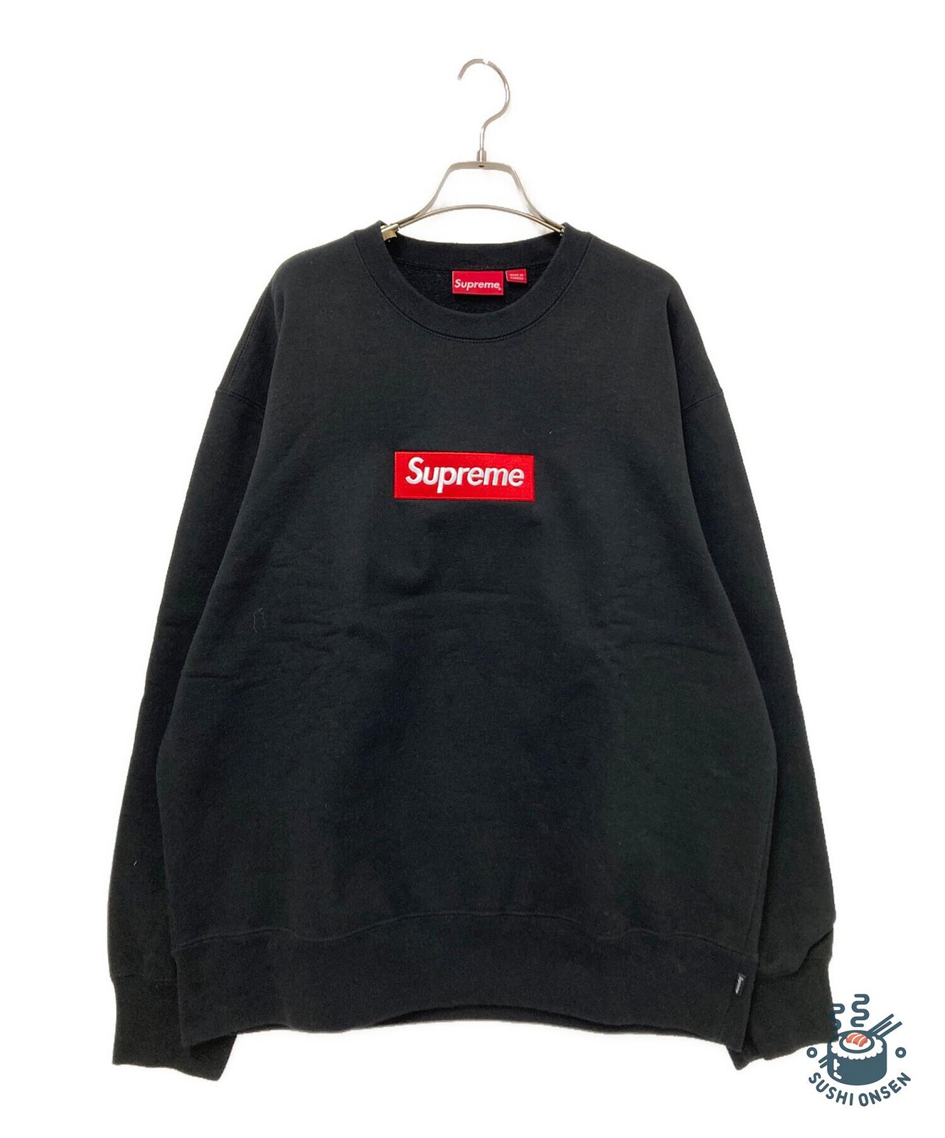 SUPREME BOX LOGO CREWNECK Size: L Black Men