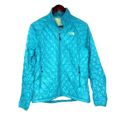 The North Face ThermoBall Eco Jacket Womens Medium Teal Puffer Winter Zip