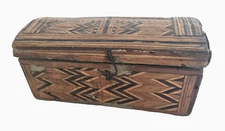 NAPOLEONIC PRISONER OF WAR antique straw-work box,FOLK ART,PRIMITIVE,AMAZING!!