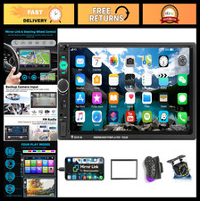 7" Double Din Car Stereo Touch Screen Radio Bluetooth MP5 Player Backup Camera A