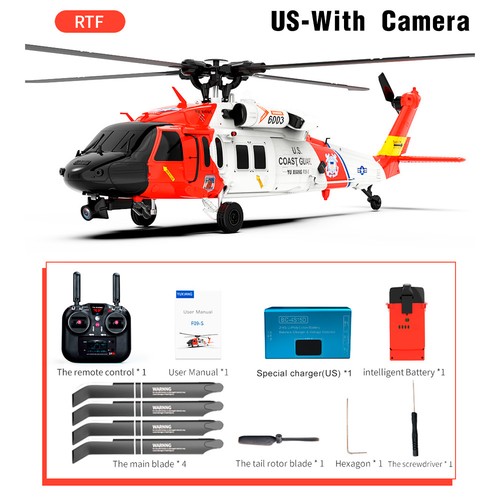 YXZNRC RC Hélicoptère F09-S 2.4G 6CH Gyroscope GPS Positionnement de Flux Optique Avion - Photo 6/28