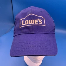Lowes Store Hat Cap Strap Back Blue Hardware Employee Team Work Mens Womens