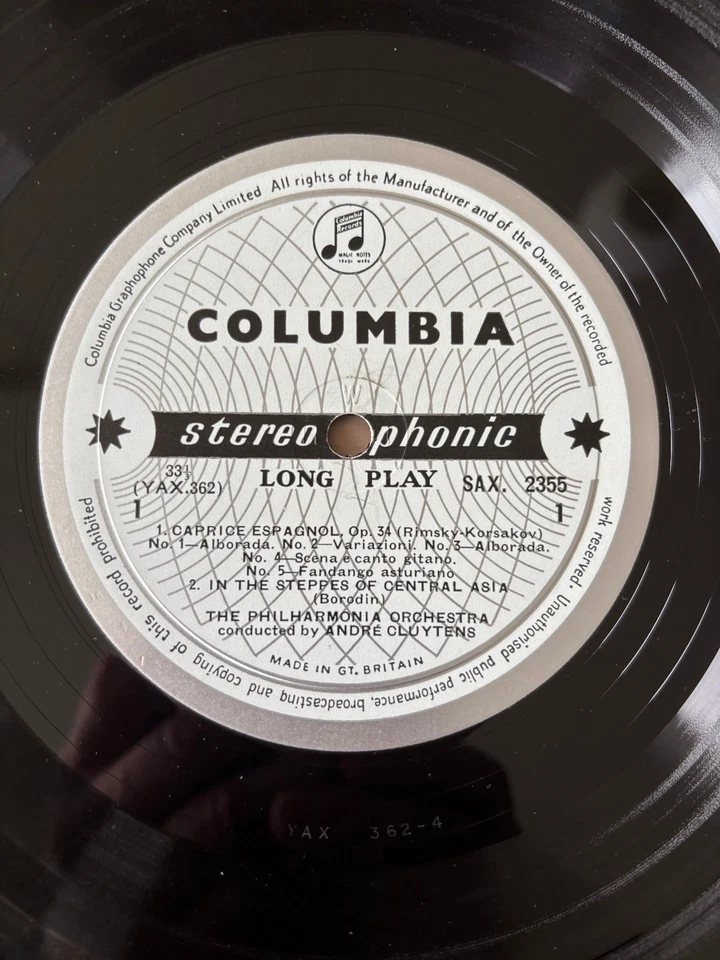 Capriccio Espagnol Rimsky-Korsakov (12" Vinyl LP) SAX2355 (First Pressing) - Bild 3 von 4