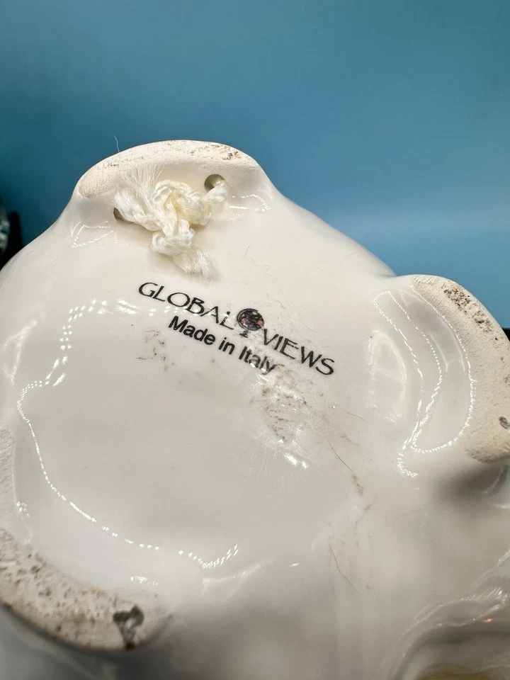 Tigela de cerâmica iridescente vintage Global Views! Impressionante! Feito na Itália! MCM - Imagem 3 de 4