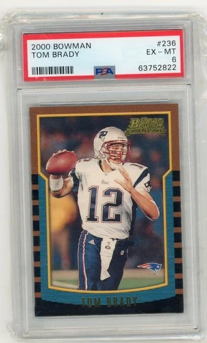 2000 Bowman #236 Tom Brady New England Patriots RC Rookie PSA 6
