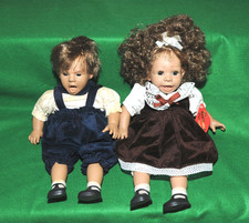 COPPIA DI BAMBOLOTTI - H : media cm. 40,00 -