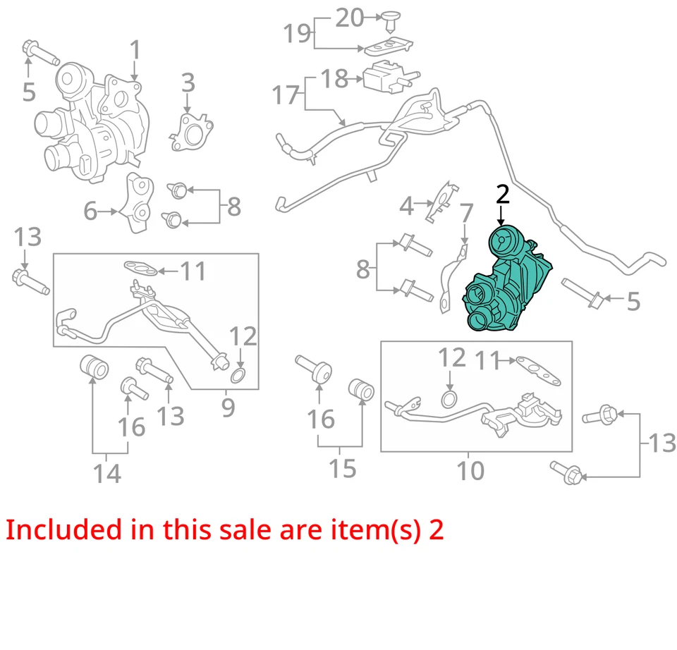 Turbocompressor Ford Transit 350 2018 fabricante de equipamento original 119K milhas - LKQ432412039 - Imagem 4 de 4