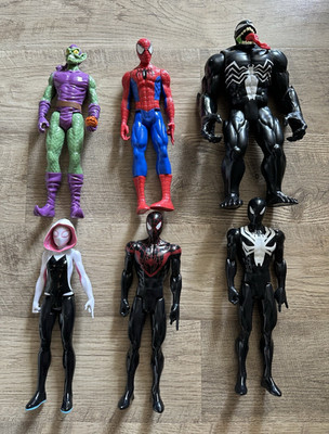 Marvel Titan Hero Series 12'' Spider-Man Figure Lot 6 Deluxe Venom Green Goblin