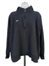 Under Armour Women's Black Rival Fleece Half Zip Sweatshirt - 1X Plus