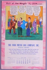 1959 Ford Meter Box Co Cartoon Calendar by JR Williams" Wabash IN C337