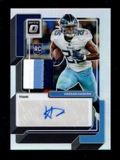 2022 OPTIC SILVER HOLO PRIZM HASSAN HASKINS RC PATCH AUTO 1/49 TITANS